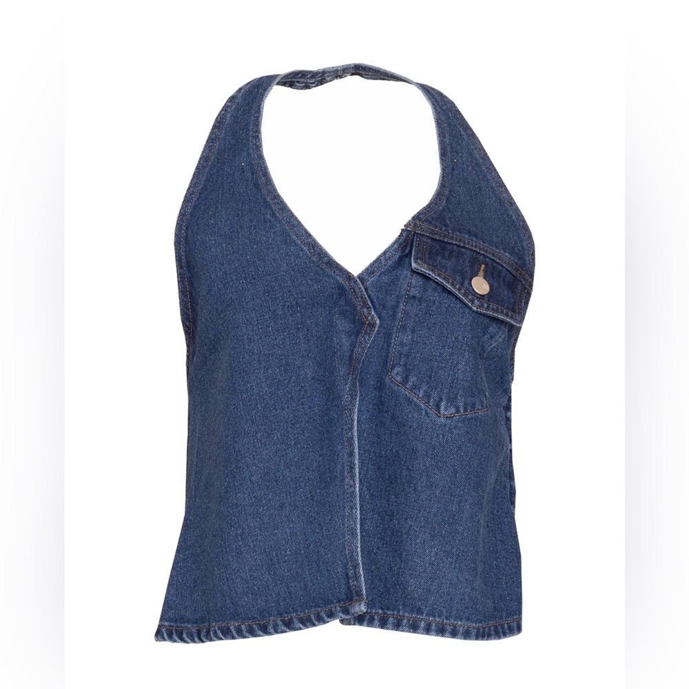 NWT Dress Blank Blue Denim Overlay - Picture 2 of 4